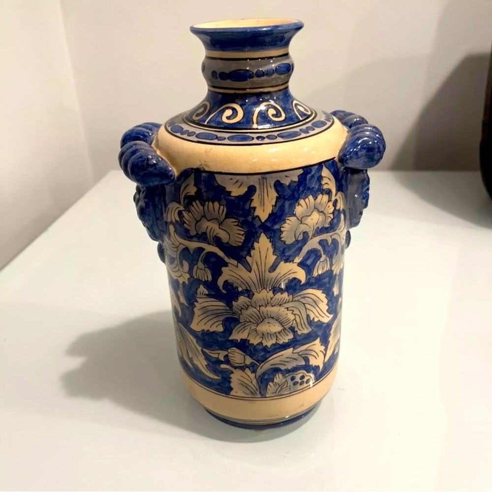 Chinoiserie Style Hand Painted Vase